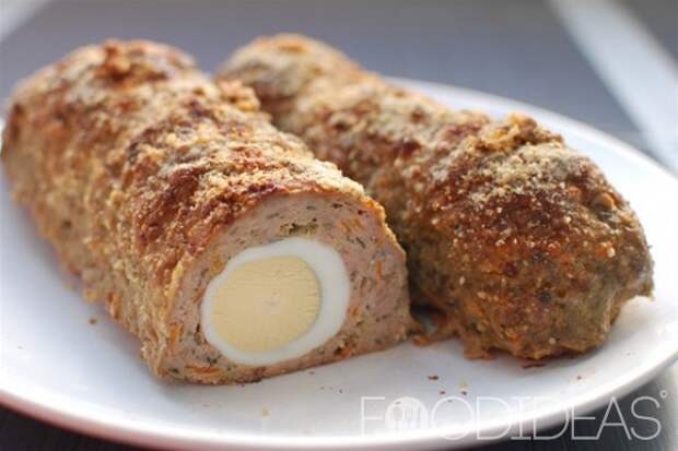 Мясной рулет с яйцом