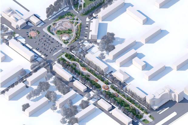 Эскизный проект зеленой зоны в поселке Южный/ Фото: портал госзакупок