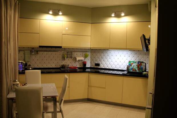 Желтая кухня фото, мебель для кухни