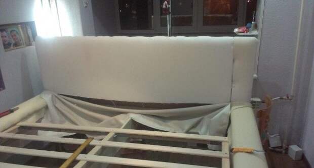 Мастер-класс по изготовлению двуспальной кровати с огромным бельевым отделением