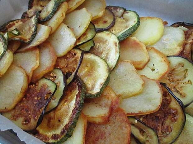Картошка баклажаны кабачки в духовке