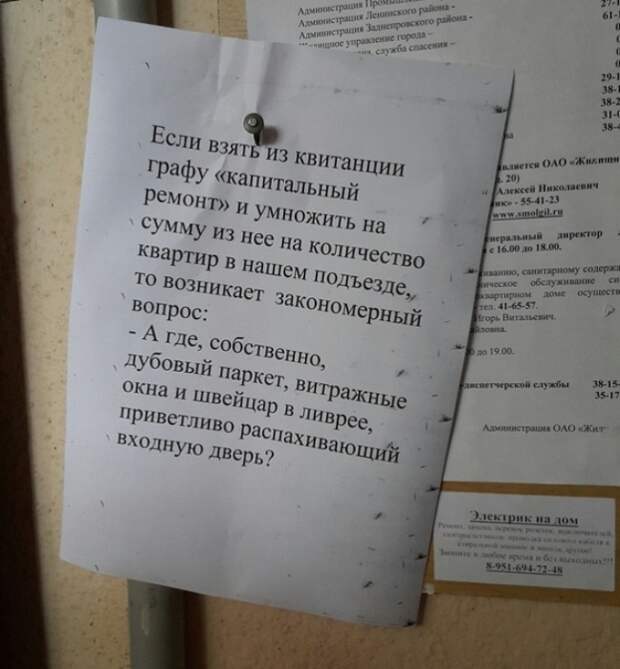 Народный креатив в объявлениях и табличках (19 фото)
