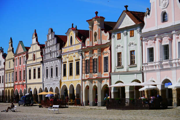 Дома в городе Тельч, Чехия