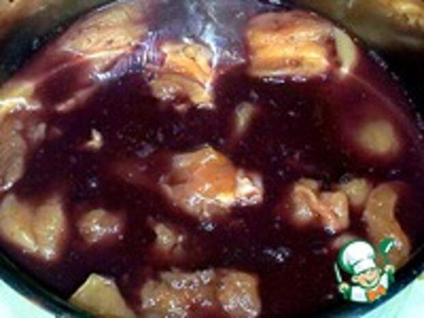 Карамелизированные курица и красный лук ингредиенты