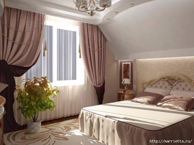Интерьер спальни в мансарде (2) (550x411, 124Kb)