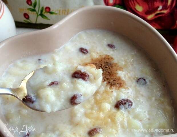 Ванильно-молочный суп с кускусом