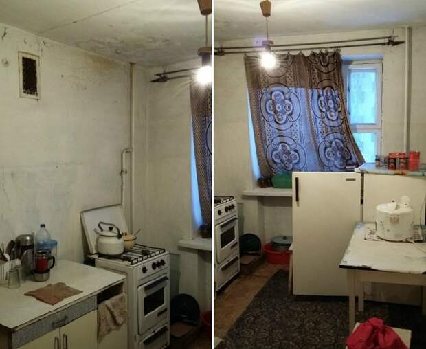 В таком неприглядном виде оказалась кухня. | Фото: moscow-oblast.sm-news.ru. В таком неприглядном виде оказалась кухня. | Фото: moscow-oblast.sm-news.ru.