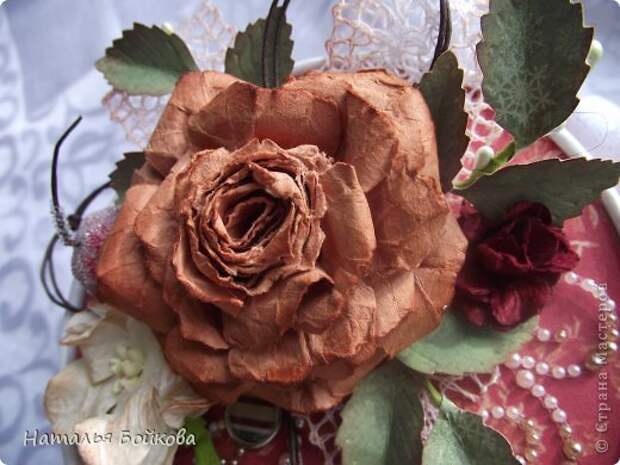 Винтажная роза из бумаги от Бойковой Натальи