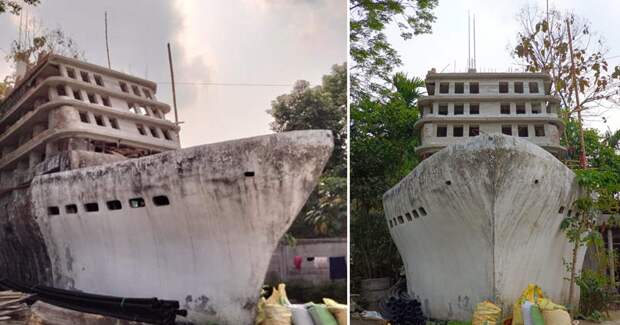 Индиец уже 13 лет строит себе дом в виде «Титаника»