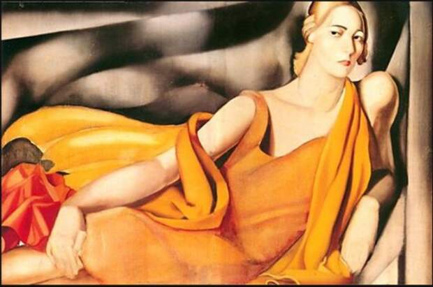 Женщина в жёлтом платье,1929 год. Автор: Тамара де Лемпицка (Tamara de Lempicka). Женщина в жёлтом платье,1929 год. Автор: Тамара де Лемпицка (Tamara de Lempicka).