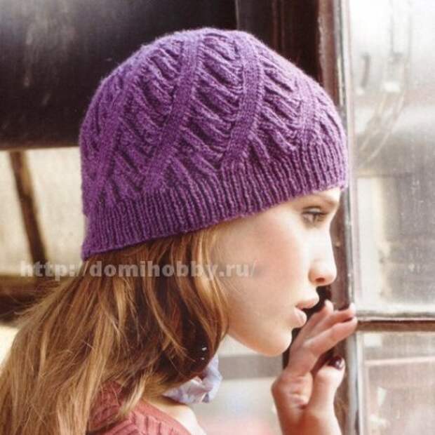 Шапка со спиральным узором Шапка со спиральным узором