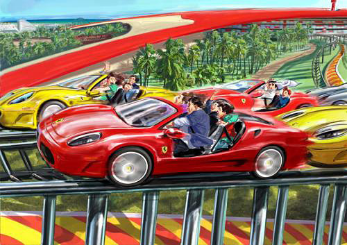 Парк "Ferrari World" (ОАЭ; Абу-Даби) Парк Феррари ОАЭ, авто