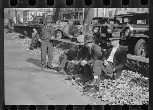 14. Общественный парк, Манчестер, Нью-Гэмпшир. Август 1936 года. америка, великая депрессия, кризис