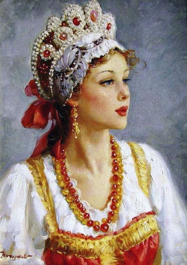 Русские красавицы художника Владислава Нагорнова