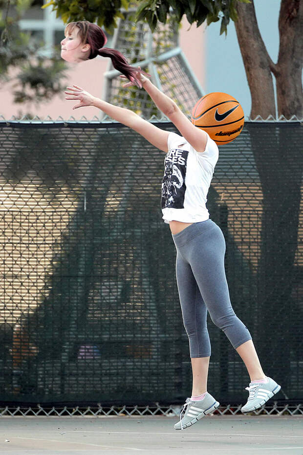 Jennifer Lawrence Playing Basketball