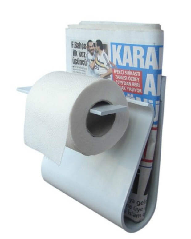 Держатель для туалетной бумаги и газет.