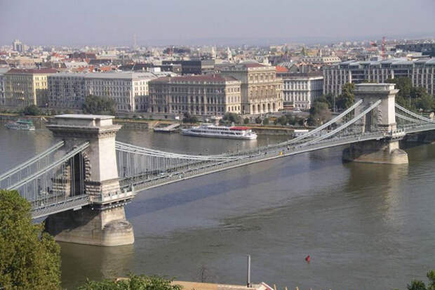 Цепной мост в Будапеште, Венгрия.