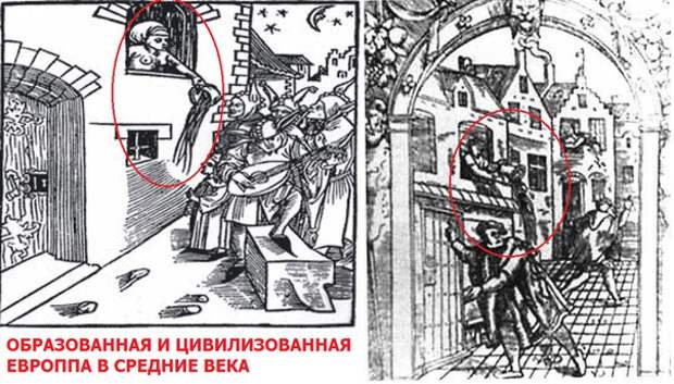 Как жили в средние века русские и европейцы (2 фото)