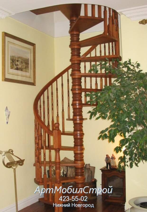 Винтовая лестница стандартного типа