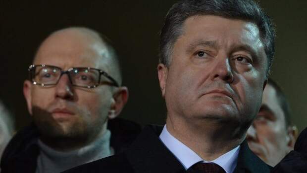 Президент Украины Петр Порошенко и премьер-министр Украины Арсений Яценюк. Архивное фото