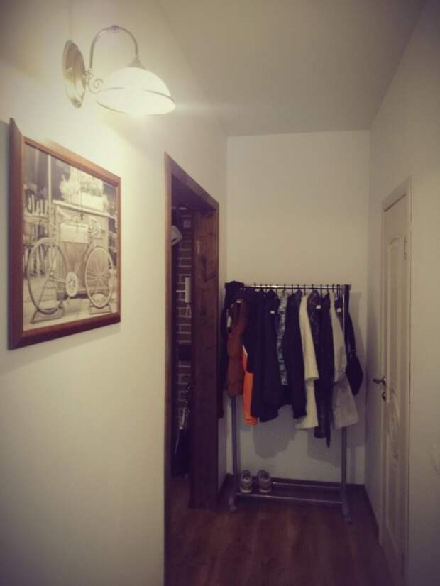 Лофт с элементами эко-стиля, коридор в квартире