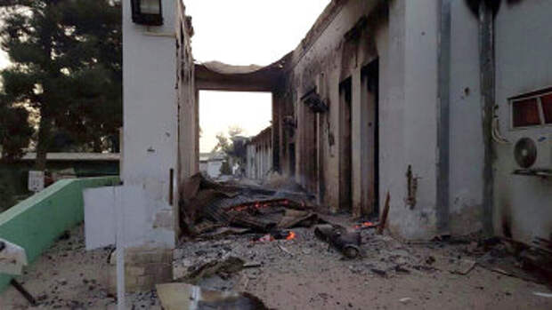 Госпиталь организации Врачи без границ в афганском городе Кундуз подвергшийся авиаудару.  Архивное фото