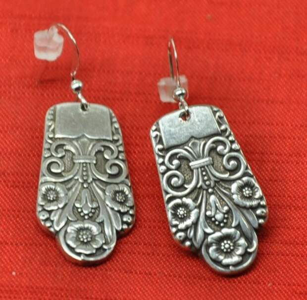 Precious Silver Spoon Earrings