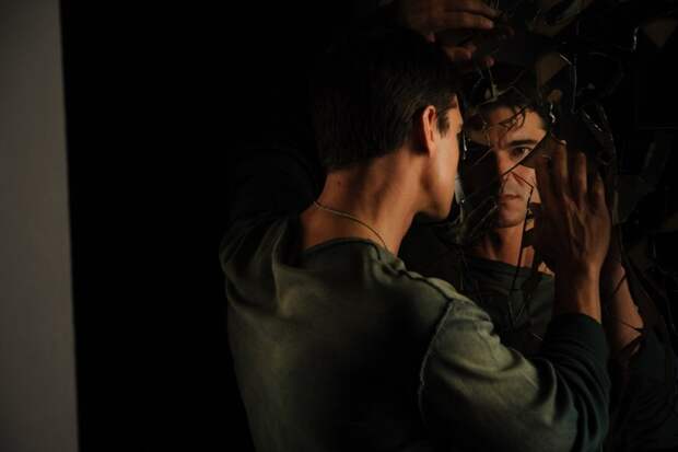 отражаться в зеркале