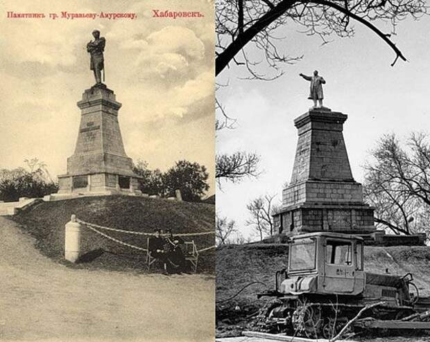 Хабаровск. Памятник Н.Н.Муравьёву-Амурскому, открыт в 1891 году, скульптор А.М.Опекушин.