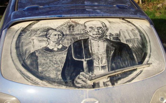 Живопись на чумазых автомобилях 13