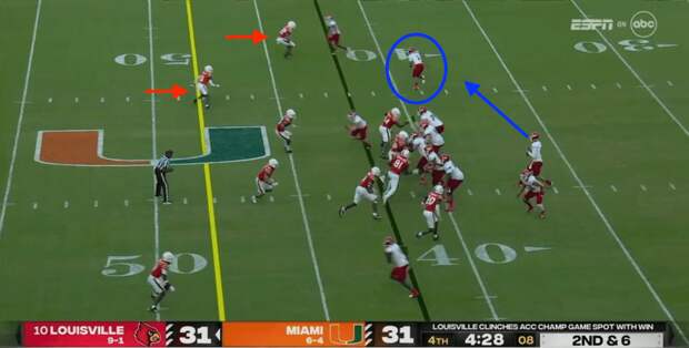 Miami Louisville Collision Touchdown Coleman