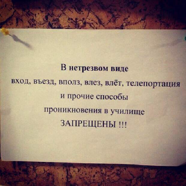 В Хогвартс пьяных не пущать! В Хогвартс пьяных не пущать! объявления, россия, юмор