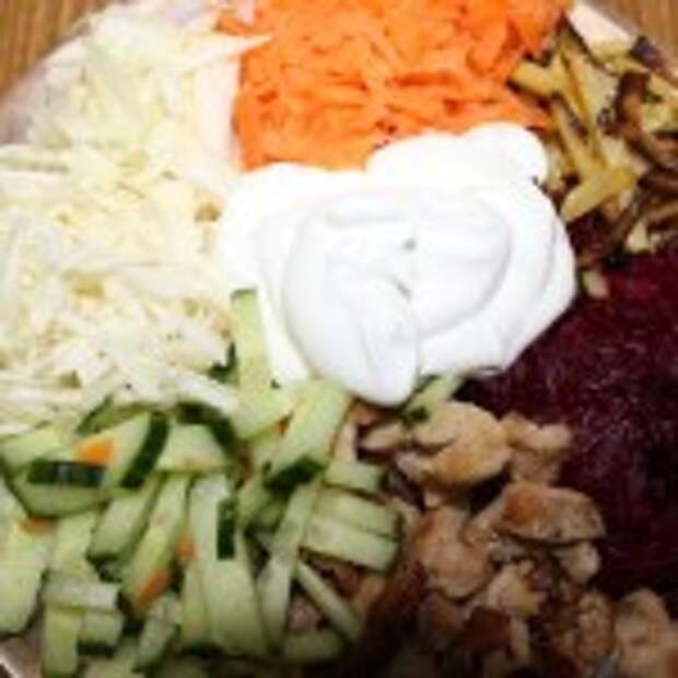 Салат «Коза в огороде»