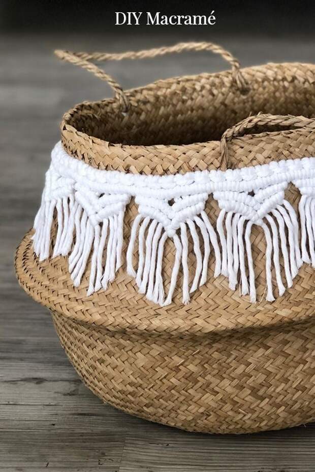 Корзины с макраме декором (трафик)