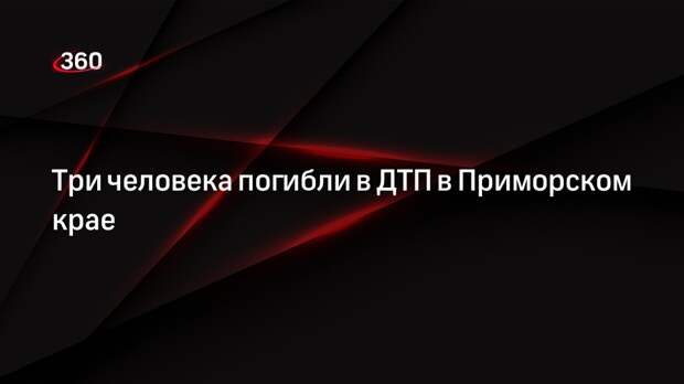 Три человека погибли в ДТП в Приморском крае