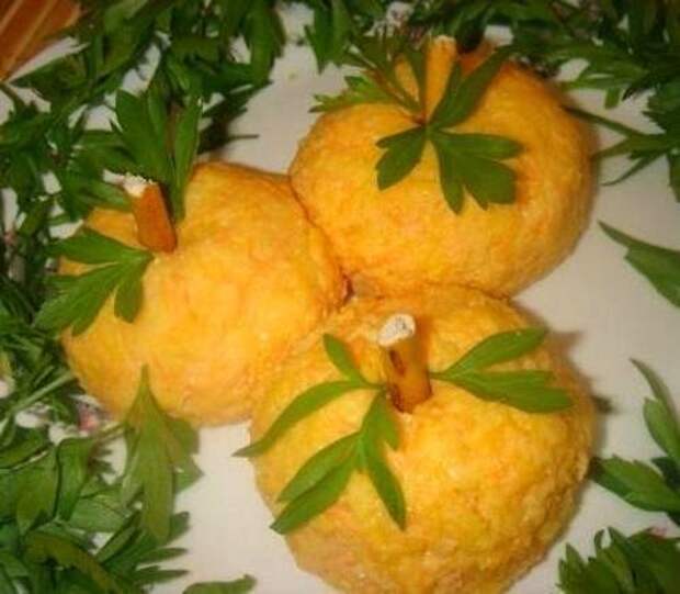 Праздничная закуска «Чесночные мандарины» - рецепт с фото
