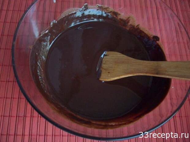 растопленный с маслом шоколад
