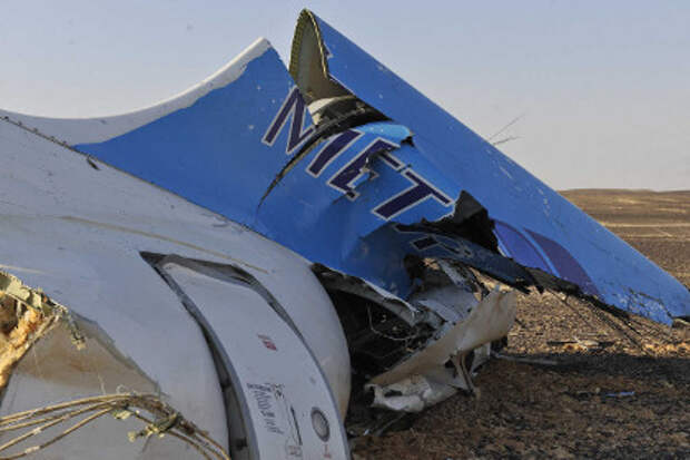 Обломки самолета A321 на Синайском полуострове