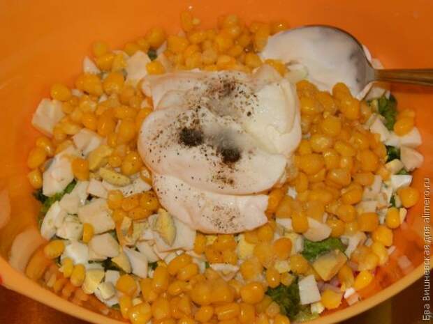 салат с яйцами и кукурузой салат с яйцами и кукурузой