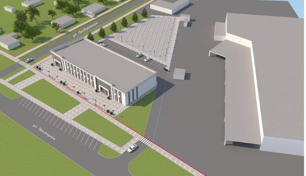 Проект здания на пересечении улиц Просторной и Придорожной