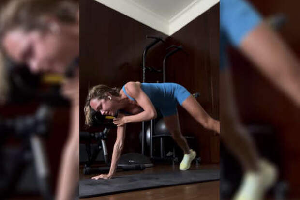 Бизнесвумен Стефания Маликова в комбинезоне снялась на тренировке