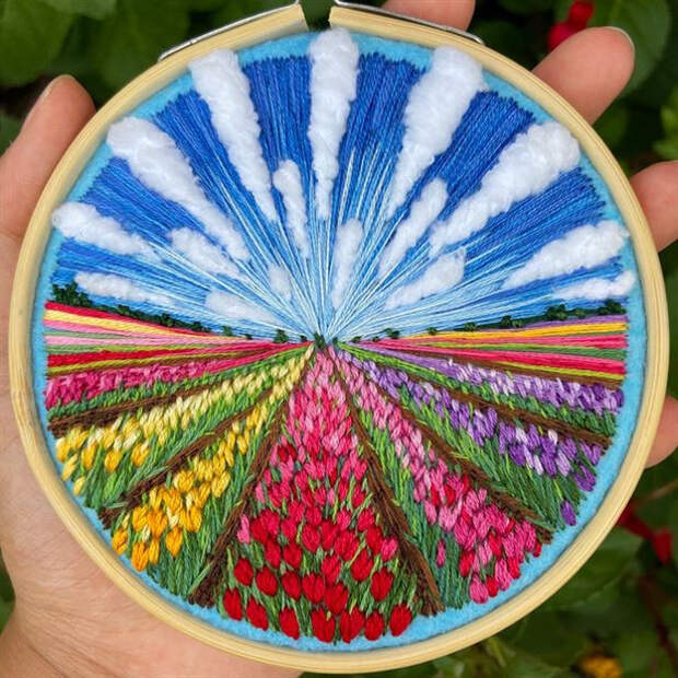 Удивительные вышитые пейзажи от Sew Beautiful