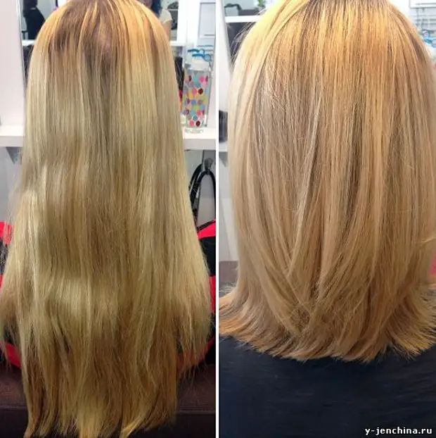 Фото стрижки длинных волос до и после