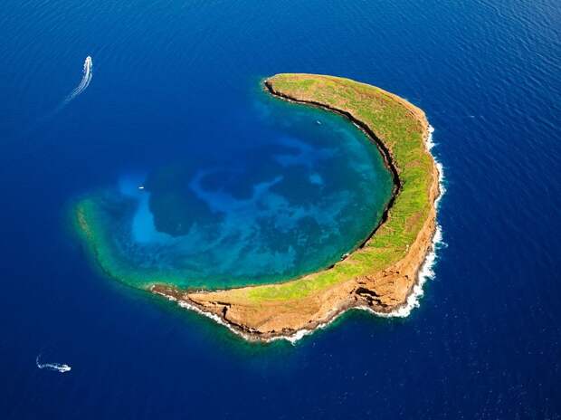 7. Остров в форме полумесяца, Гавайи, США в мире, остров