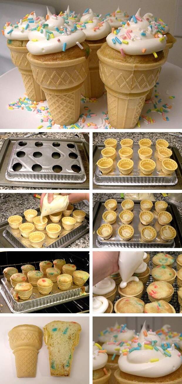Ice Cream Cone Cupcakes: 