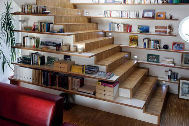 Дизайн - Дизайн в интерьере - Лестница с полочками