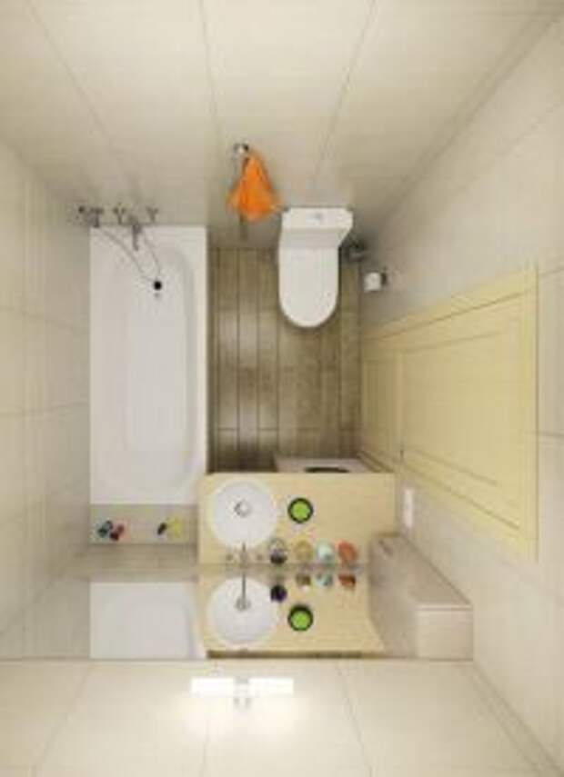 Дизайн ванной комнаты с туалетом9
