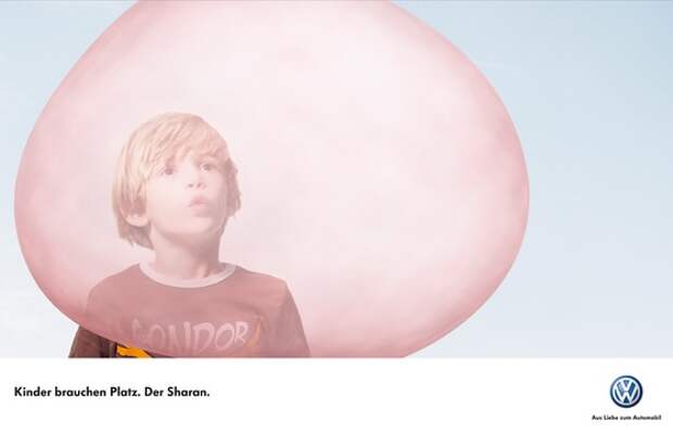 Реклама с образоами детей, созданная Ахимом Липпотом