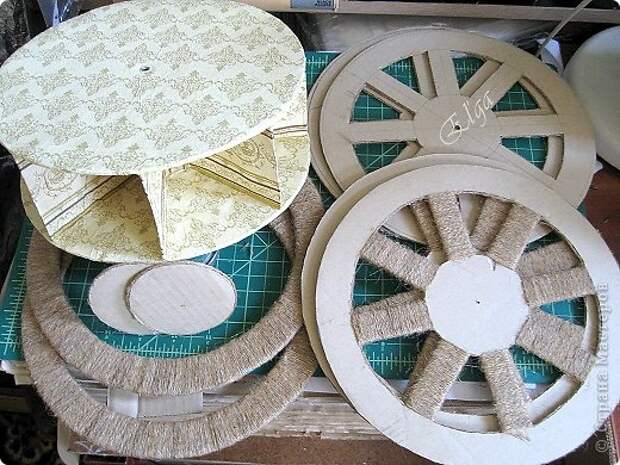 Мастер-класс Моделирование конструирование Чайное колесо Картон Клей Салфетки фото 13