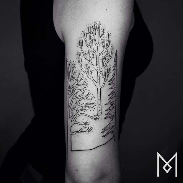 Single Line Tattoos